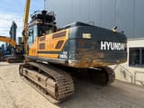 2017 Hyundai HX380L crawler excavator rear three-quarter view