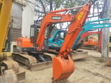 2020 Doosan DH55 mini excavator, front three-quarter view