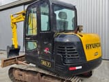 2008 Hyundai R60-7 mini excavator, rear three-quarter view