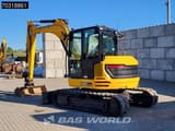 2022 JCB 90Z-2 mini excavator, rear three-quarter view