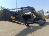 2025 Hyundai R340 crawler excavator, front three-quarter view