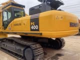 2023 Komatsu PC400 crawler excavator, rear three-quarter view