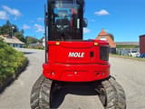 Mole M60ZT mini excavator, rear view