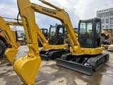 2024 Komatsu PC-55MR mini excavator, front three-quarter view