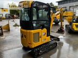 2021 Caterpillar 301.8 mini excavator, rear three-quarter view