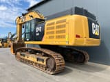 2017 Caterpillar 352F crawler excavator, rear three-quarter view