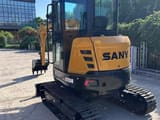2026 Sany SY35U mini excavator, rear three-quarter view