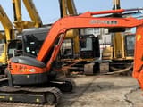 2018 Hitachi ZX55UR mini excavator, side profile view