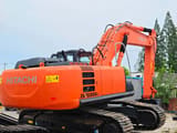2025 Hitachi ZAXIS350H crawler excavator, rear three-quarter view