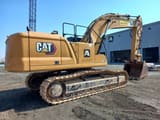 2022 Caterpillar 350 crawler excavator, side profile view
