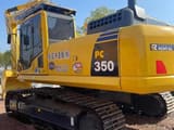 2022 Komatsu PC350-8 crawler excavator, rear three-quarter view