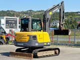 2019 Volvo EC55 mini excavator, front three-quarter view