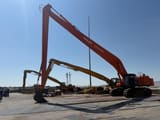 Hitachi ZX670 crawler excavator with long reach boom