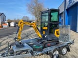 Berger Kraus BK950KS mini excavator on trailer, side view