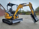 XCMG XE27E mini excavator, rear three-quarter view