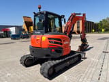 2020 Kubota U55-4 mini excavator, rear three-quarter view