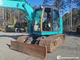2018 Kobelco SK140SRLC-5 crawler excavator front three-quarter view