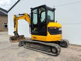 2018 JCB 48Z-1 mini excavator, rear three-quarter view