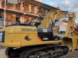 2018 Caterpillar 330DL crawler excavator, rear three-quarter view