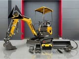 2026 Gorila G12 PRO2 mini excavator, side view with attachments