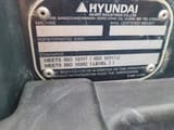 2014 Hyundai ROBEX 55W-9 wheel excavator identification plate