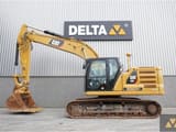 2019 Caterpillar 320-07A crawler excavator, side profile view