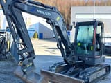 2023 Volvo ECR58F mini excavator, front three-quarter view