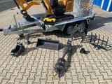 2026 Berger Kraus BK1300JSR mini excavator on trailer with attachments