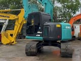 2015 Kobelco SK135SR crawler excavator, rear three-quarter view