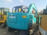 2018 Kobelco SK75 mini excavator, rear three-quarter view