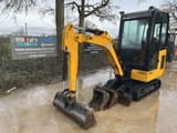 2022 JCB 16C-1 mini excavator, front three-quarter view