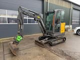 2019 Volvo EC20E mini excavator, side view