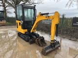 2022 JCB 16C-1 mini excavator, front three-quarter view
