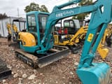 2021 Kubota U35 mini excavator, front three-quarter view