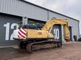 2019 Kobelco SK500LC-10 crawler excavator, rear three-quarter view