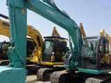 2023 Kobelco SK135SR crawler excavator, front three-quarter view