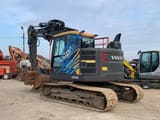 2018 Volvo ECR145EL crawler excavator, rear three-quarter view
