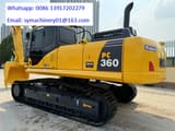 2025 Komatsu PC360 crawler excavator, rear three-quarter view