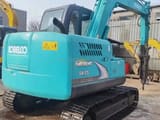 2022 Kobelco SK75-8 mini excavator rear three-quarter view