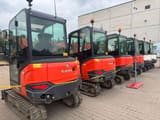 2020 Kubota KX027-4 mini excavator, front three-quarter view