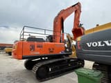 2023 Hitachi Zaxis 350 crawler excavator, rear three-quarter view