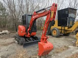 2023 Kubota U35 mini excavator, front three-quarter view