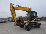 2007 JCB JS145W wheel excavator, side view