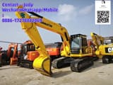 2022 Komatsu PC160 crawler excavator, front three-quarter view