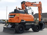 2020 Doosan DX165W-5 wheel excavator, rear three-quarter view