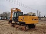 2022 Hyundai R225LC-7 crawler excavator, rear three-quarter view