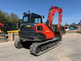 2024 Kubota KX085-5 crawler excavator, rear three-quarter view