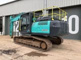 2021 Kobelco SK300LC crawler excavator, rear three-quarter view