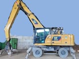 2020 Caterpillar MH3026 material handler, side profile view