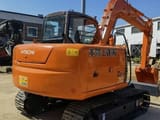 2018 Hitachi Zaxis 70 mini excavator, rear three-quarter view